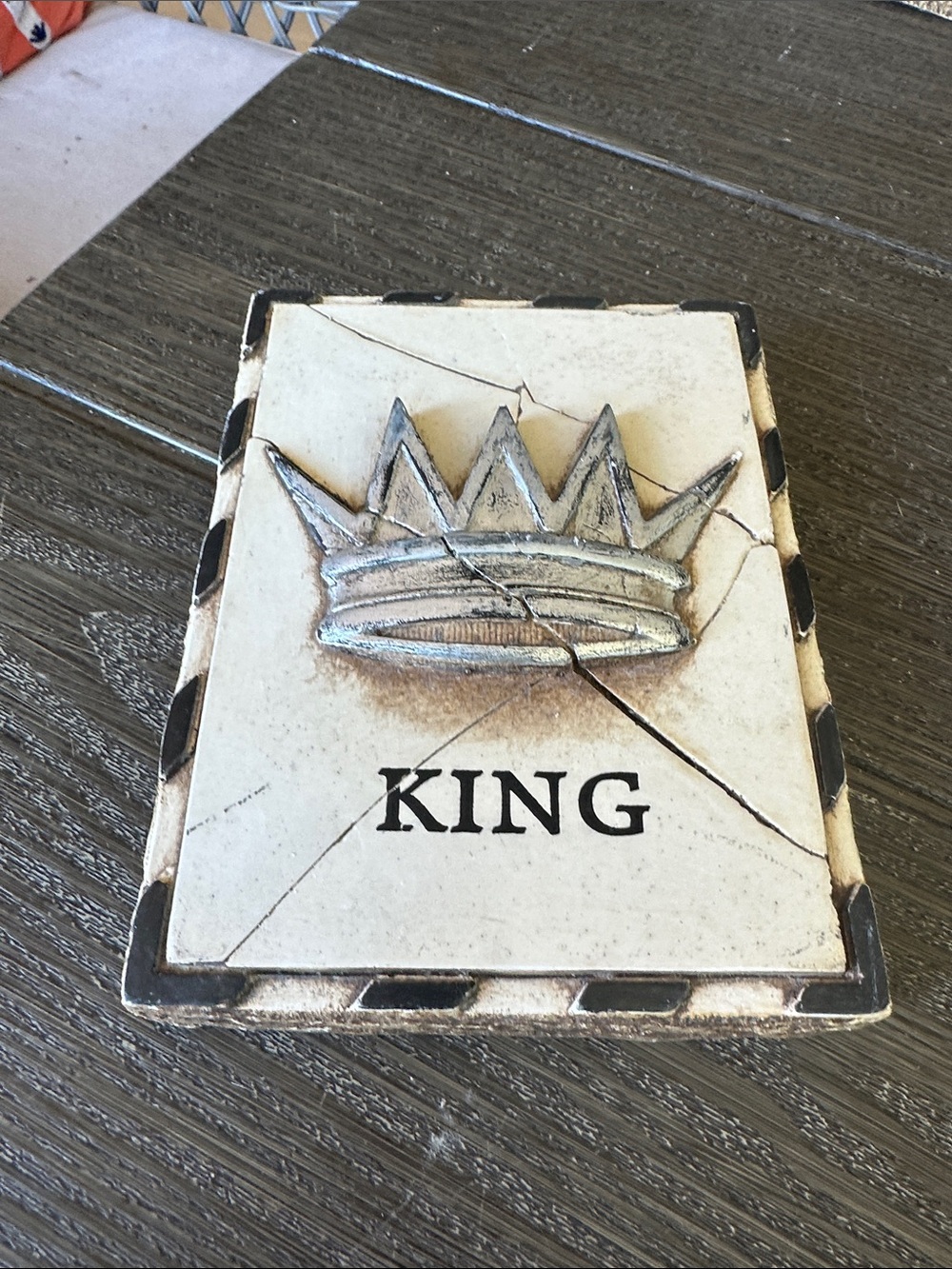 Sid Dickens memory tile block collectible retired 6x8 KING crown T-22